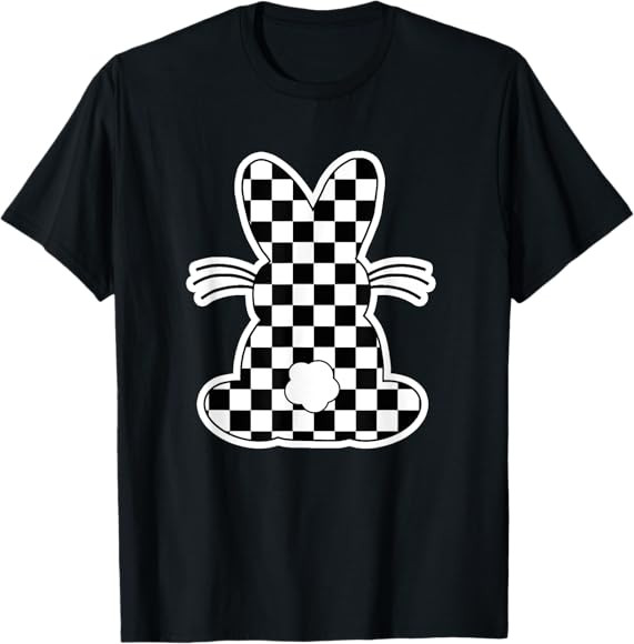 Checkerboard Easter Bunny Tween Boys Girls Teens Retro T-Shirt | Amazon (US)