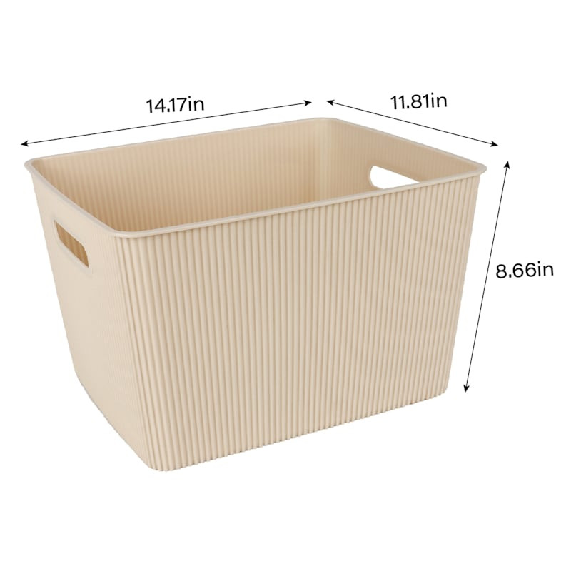 Doric Tan Storage Basket, Large | At Home