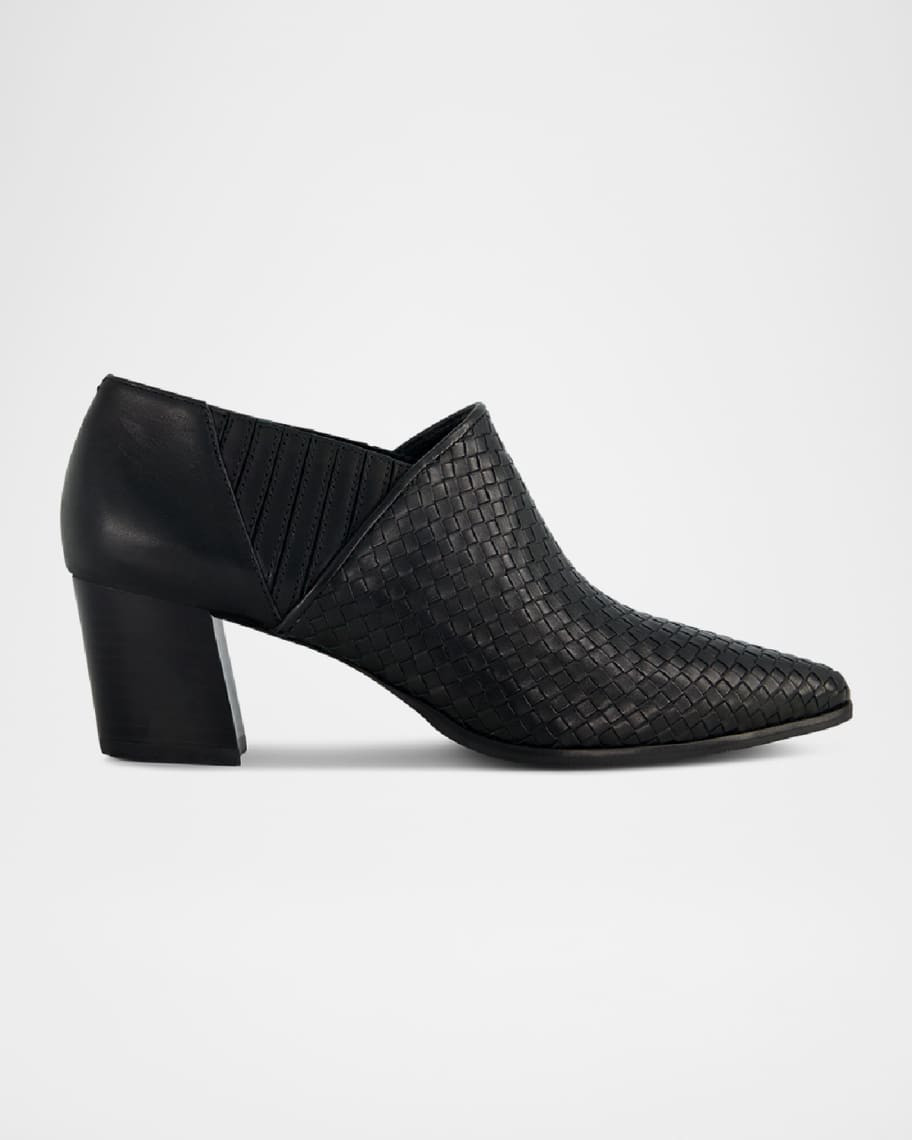 Bernardo Woven Leather Ankle Booties | Neiman Marcus