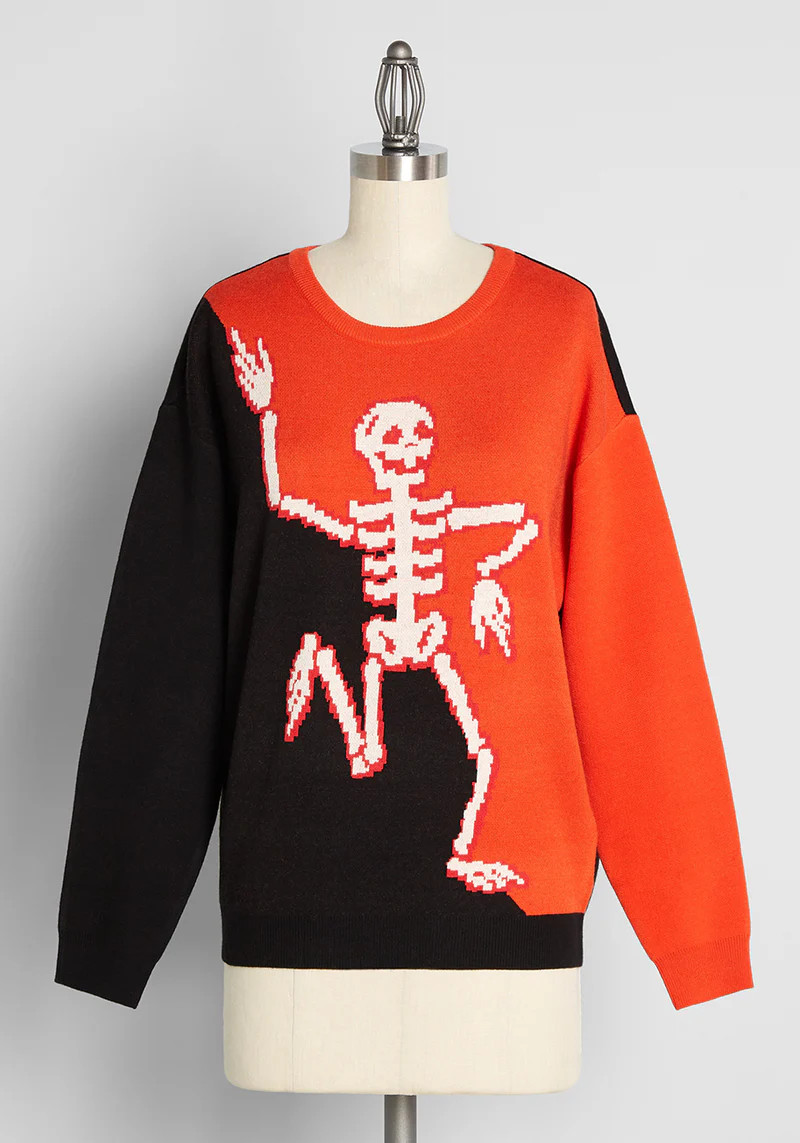 Having Tons of Skele-fun! Graphic Sweater | ModCloth