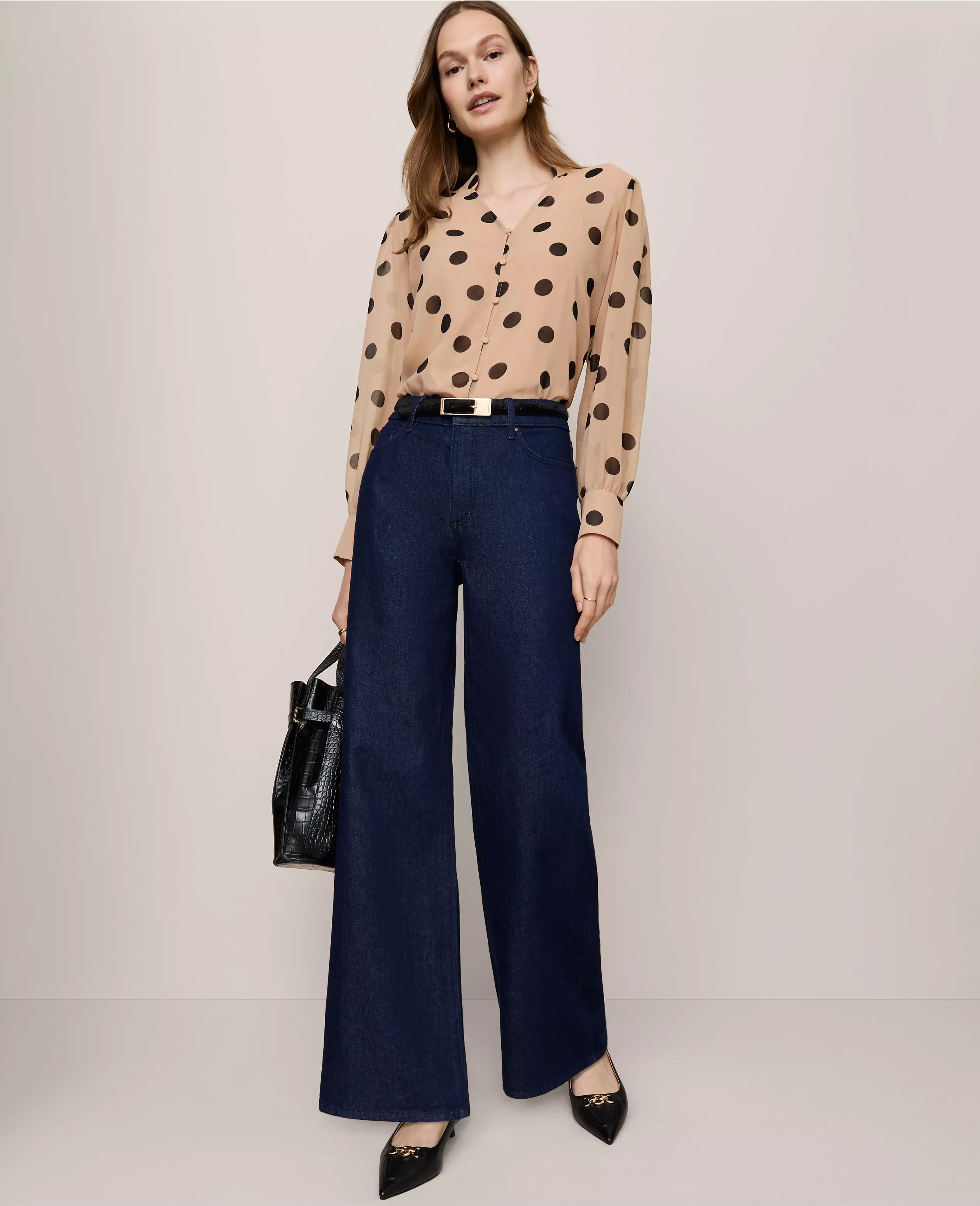 The Petite Wide Leg Jean | Ann Taylor
