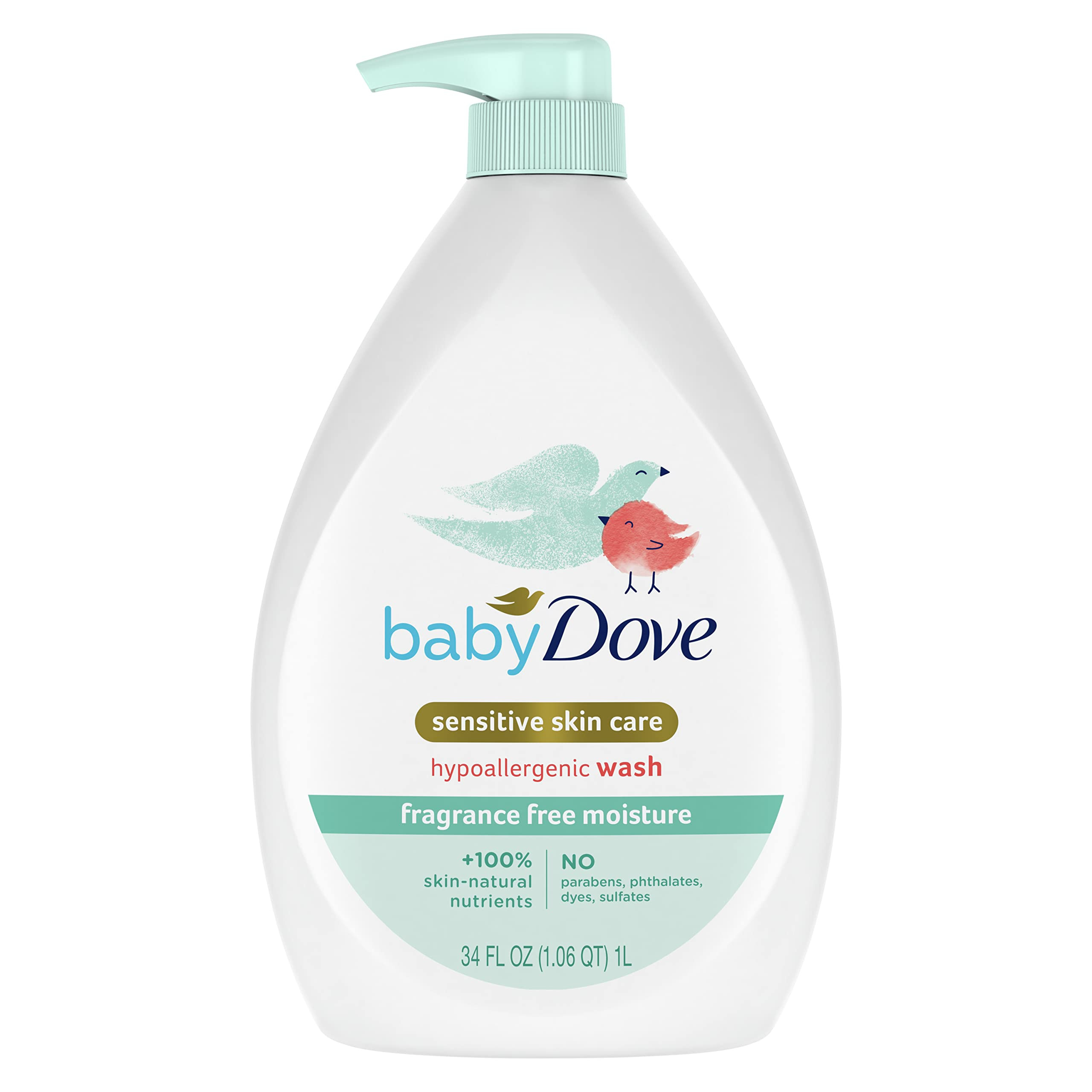 Baby Dove Sensitive Skin Care Baby Wash Fragrance Free Moisture For Baby Bath Time Fragrance Free... | Amazon (US)
