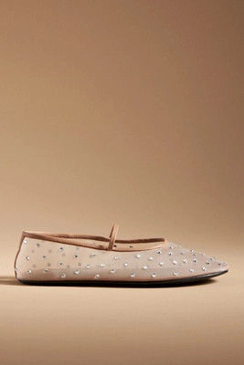 Jeffrey Campbell Swan Lake Gem Mesh Flats | Anthropologie (US)