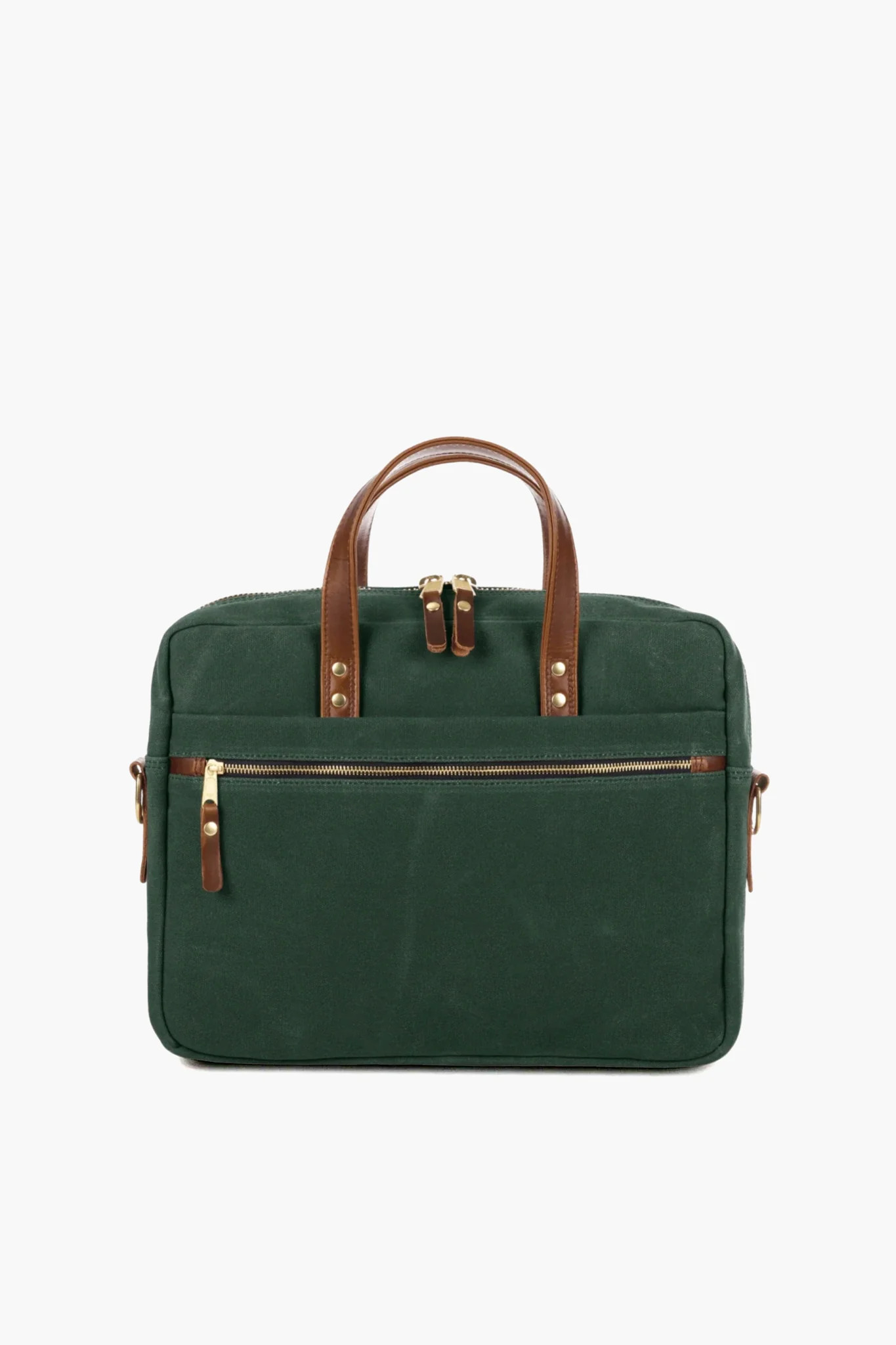 Hunter Green Waxed Canvas Laptop Bag | Tuckernuck (US)