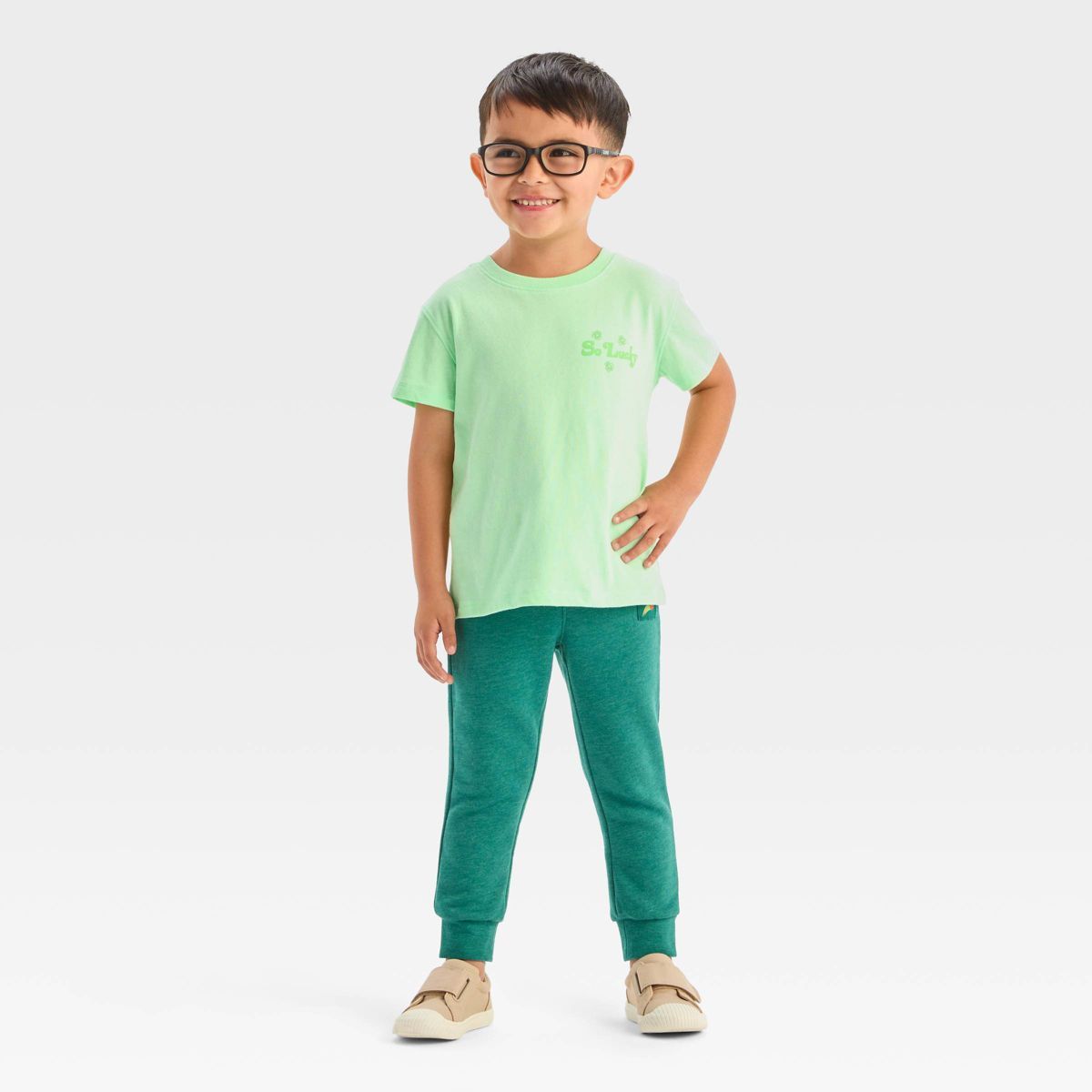 Toddler Boys' St. Patrick's Day T-Shirt and Jogger Pants Set - Cat & Jack™ Green | Target