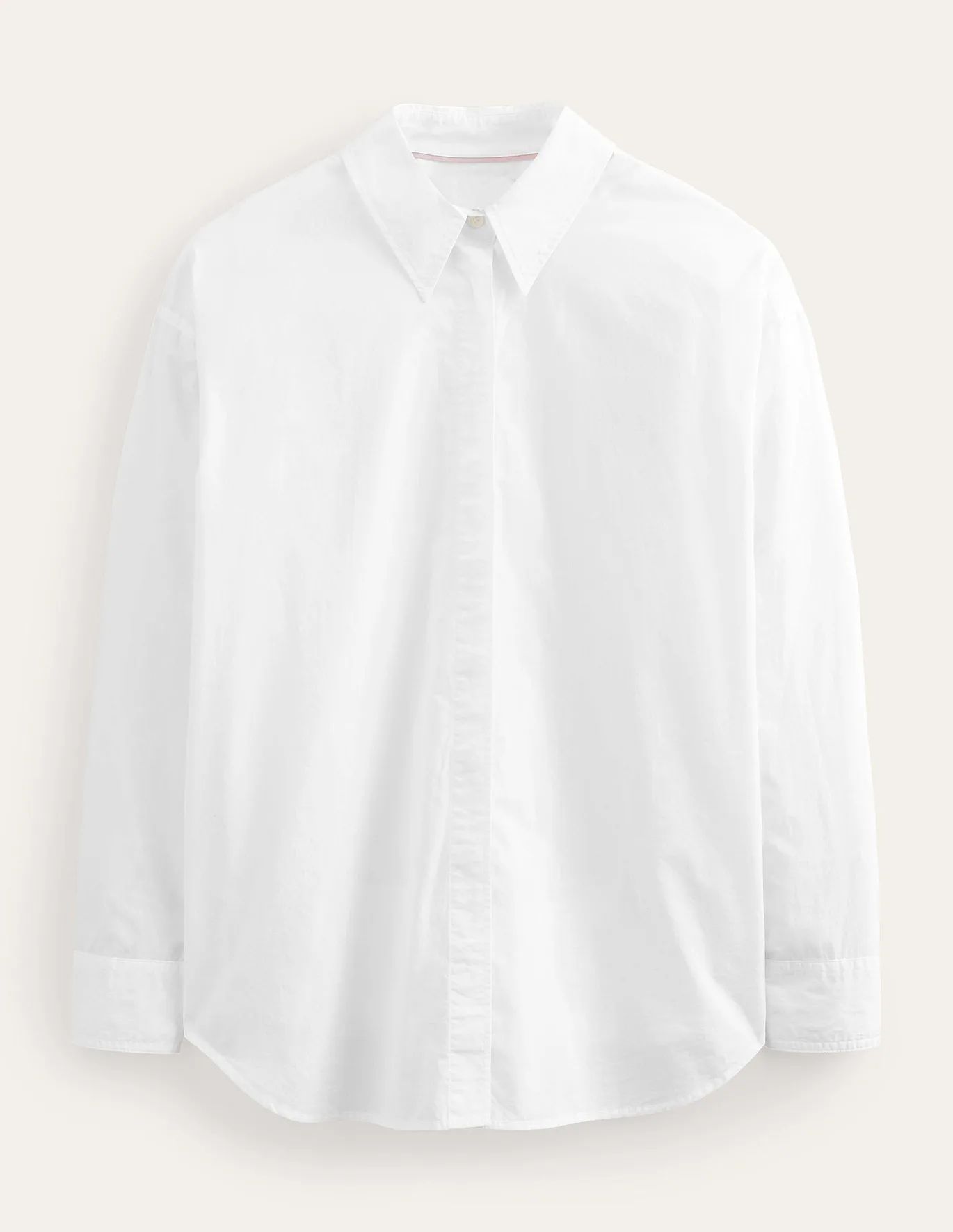 Oversized Cotton Shirt - White | Boden EU | Boden (UK & IE)