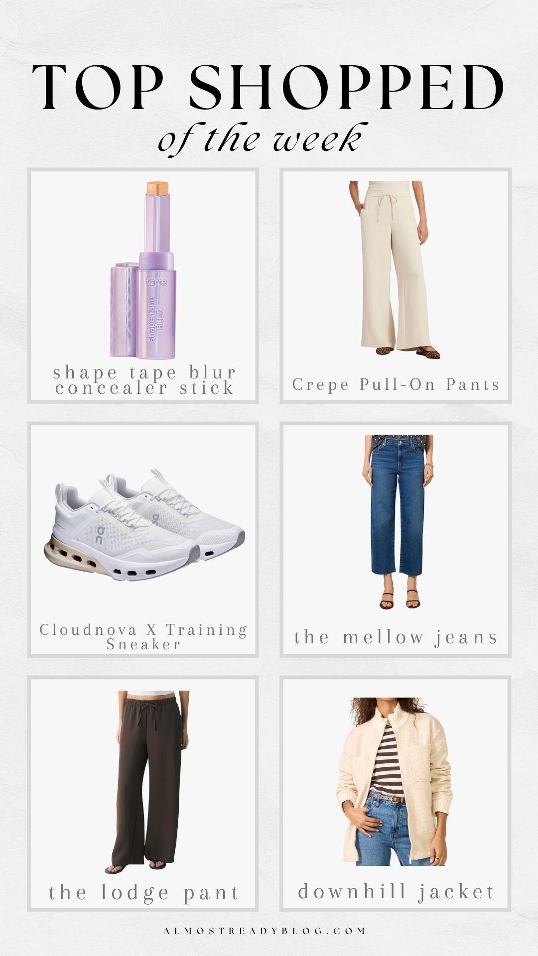 Top Shopped of the Week!!

top sellers, finds under 100, makeup routine, denim, jacket, evereve, nordstrom, on cloud, activewear, casual outfit, amanda west 

 #LTKootd #LTKSeasonal #LTKSaleAlert