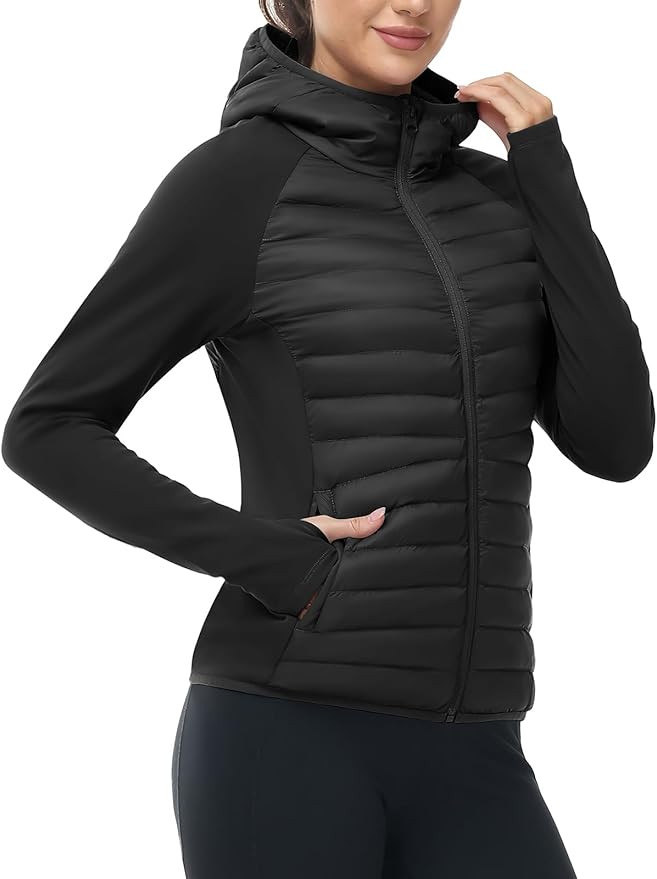 TBMPOY Women's Running Winter Jackets with Hood Warm Lightweight Insulated Water Resistant Puffer... | Amazon (US)