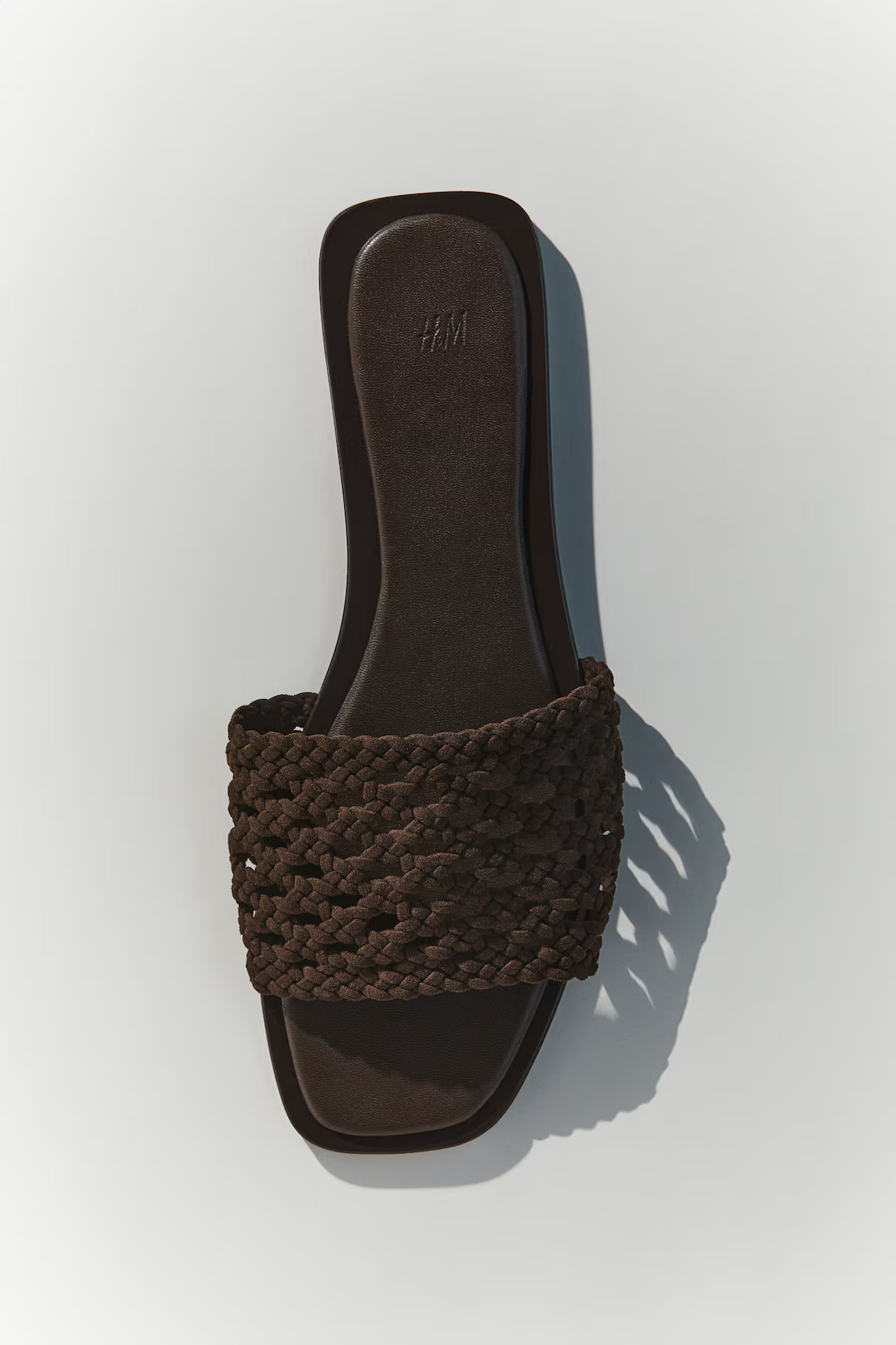 Braided sandals - Dark brown - Ladies | H&M GB | H&M (UK, MY, IN, SG, PH, TW, HK)