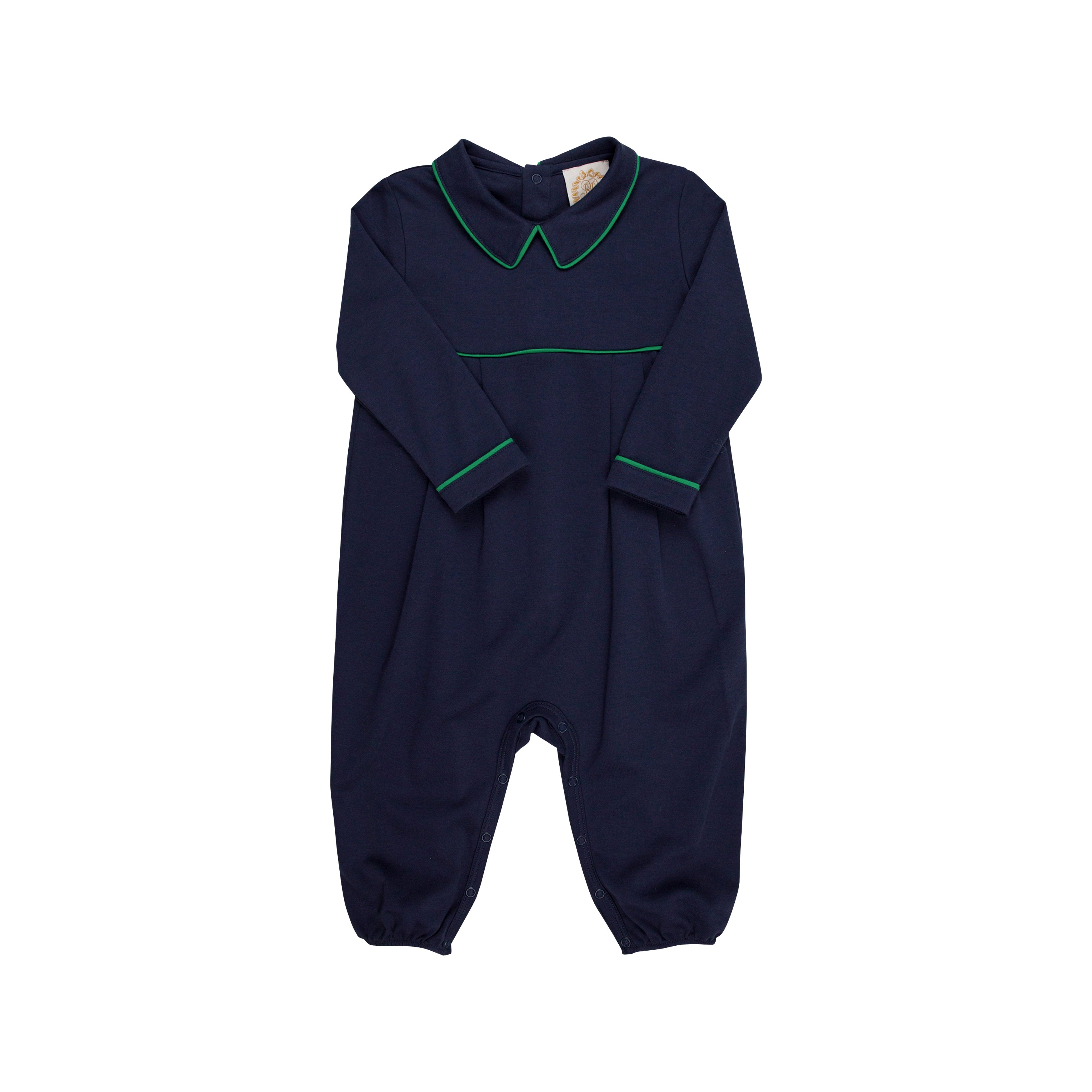 Bradford Romper - Nantucket Navy with Kiawah Kelly Green | The Beaufort Bonnet Company