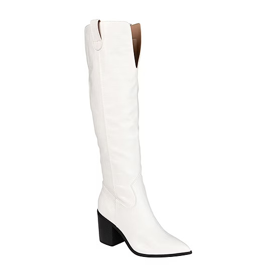 Journee Collection Womens Therese Stacked Heel Riding Boots | JCPenney