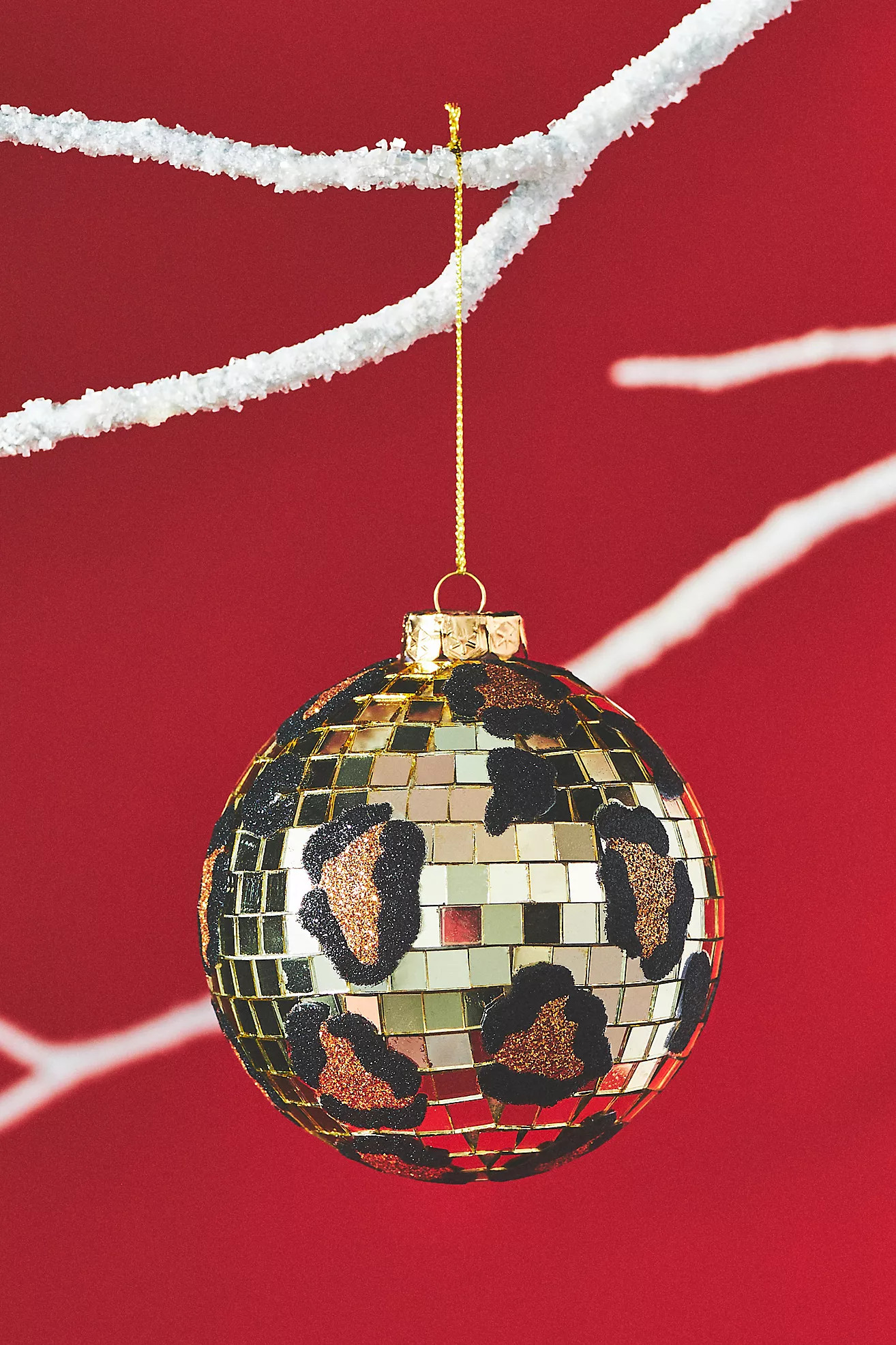 Leopard Disco Ball Ornament | Anthropologie (US)