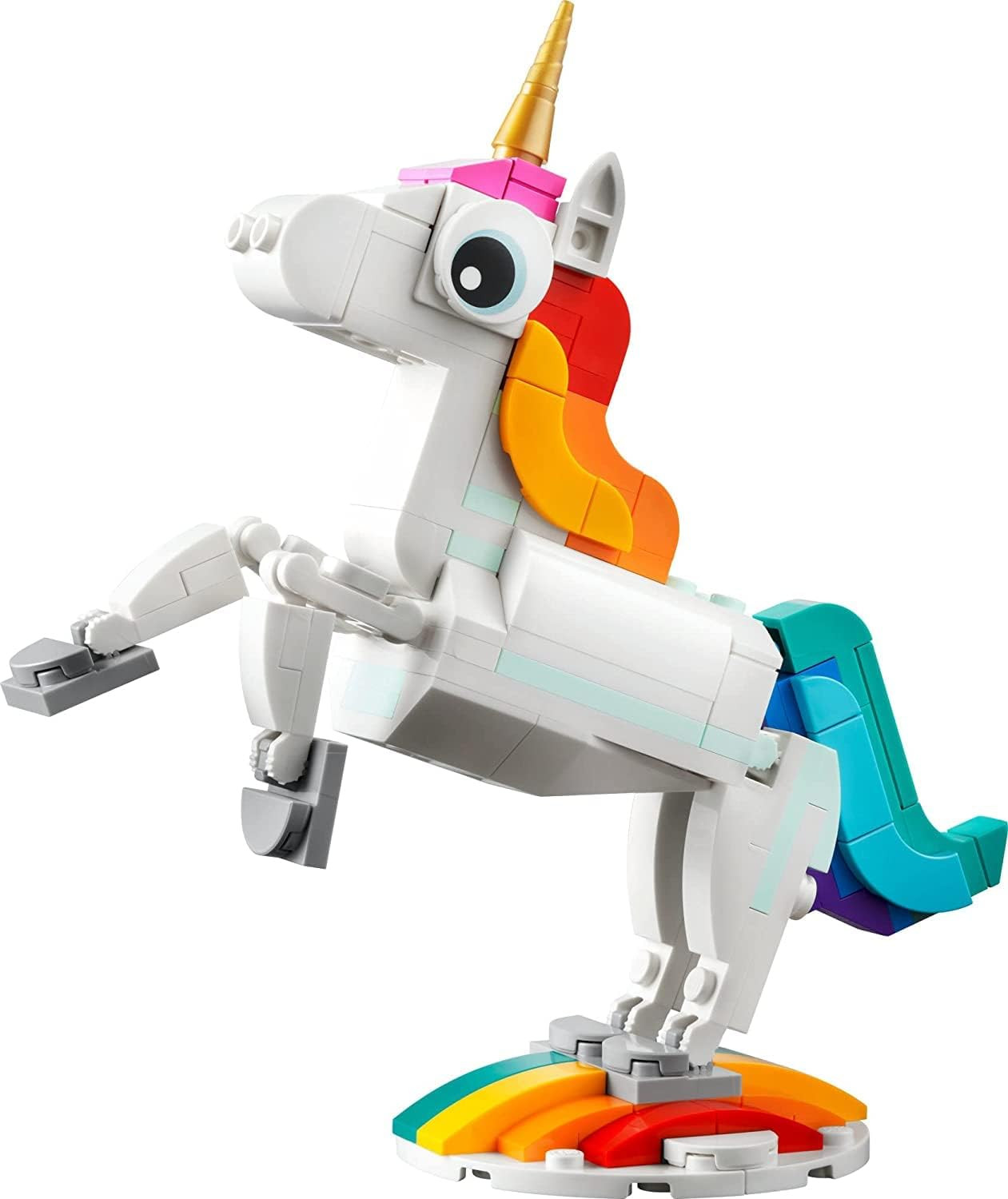 LEGO Creator 3 in 1 Magical Unicorn Toy, Transforms from Unicorn to Seahorse to Peacock, Rainbow ... | Amazon (US)