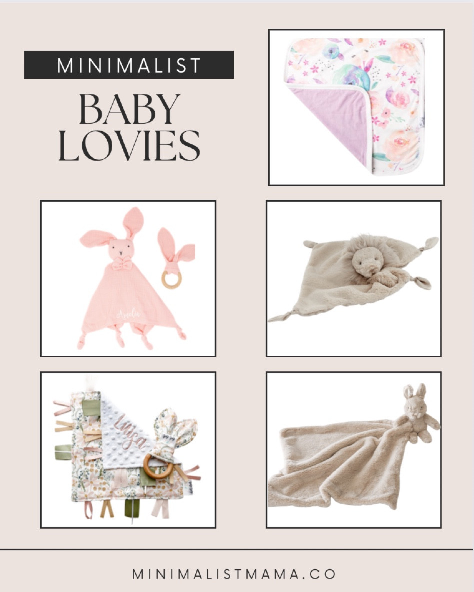 Minimalist baby lobbies include Copper Pearl floral blanket, lion Pottery Barn lovey, bunny lovey, muslin rabbit lovey, and wildflower baby lovey.

Baby blanket, baby security blanket, neutral baby blanket, baby stuffed animal, 

#LTKunder50 #LTKbaby #LTKkids