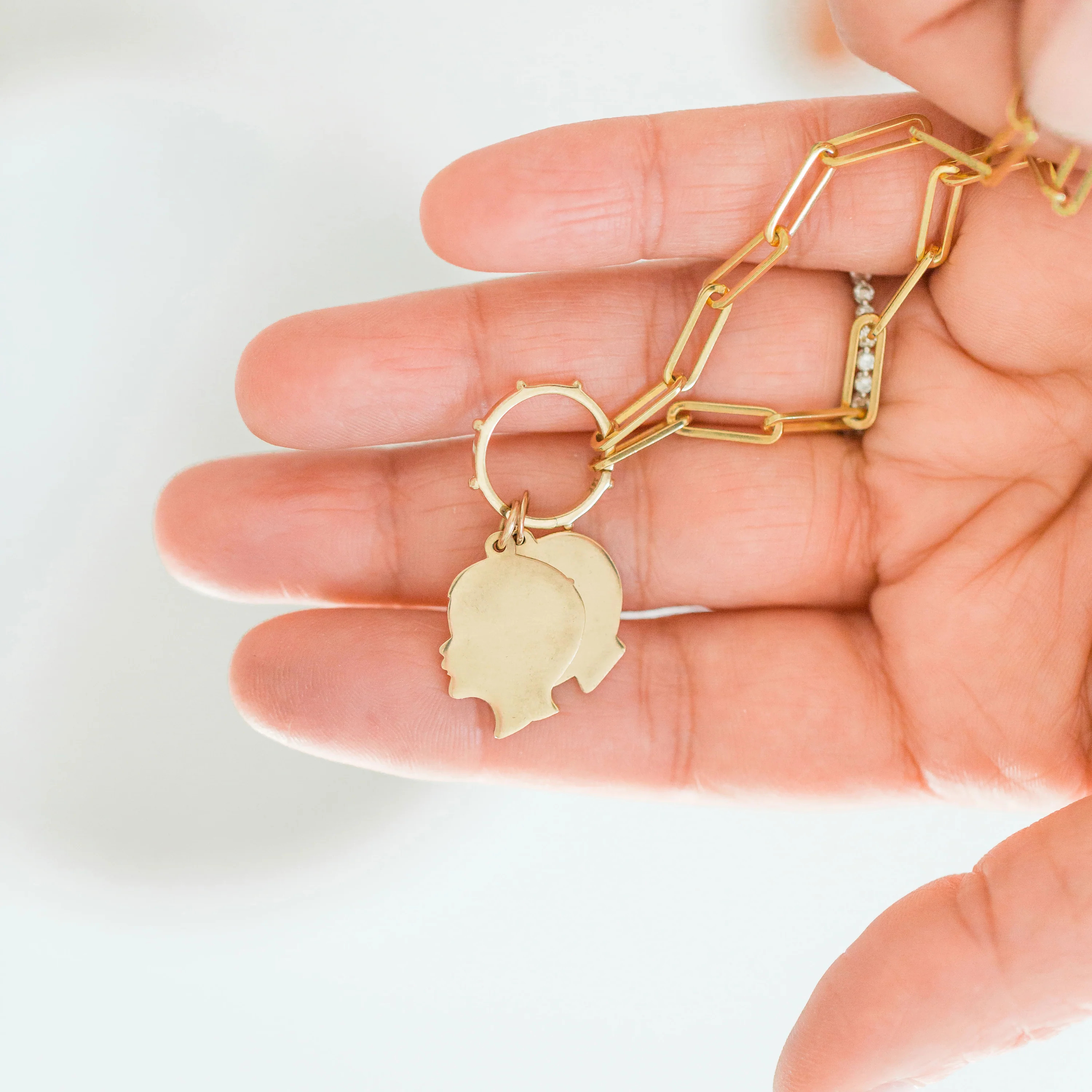 Large Round Beaded Charm Holder | Vana Chupp Studio