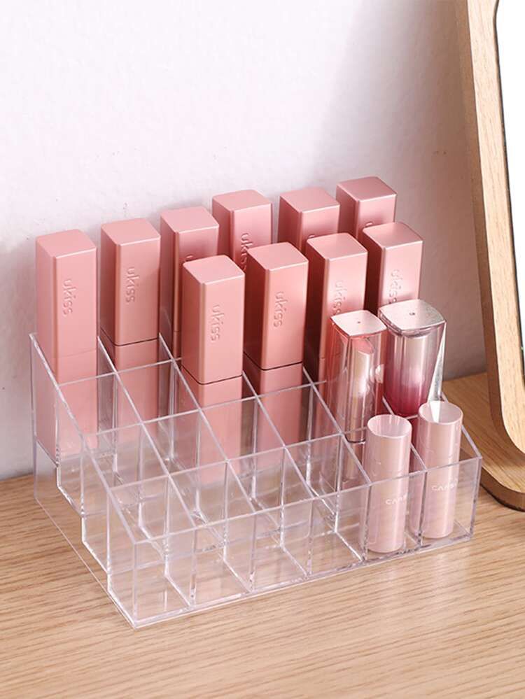 1pc 24 Grid Clear Cosmetic Storage Box | SHEIN