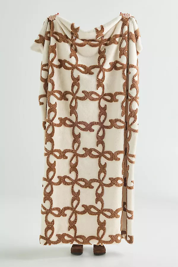 Icon Carved Faux-Fur Throw | Anthropologie (US)
