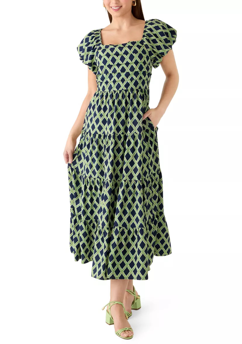 Petite Sleeveless Tiered Midi Dress | Belk