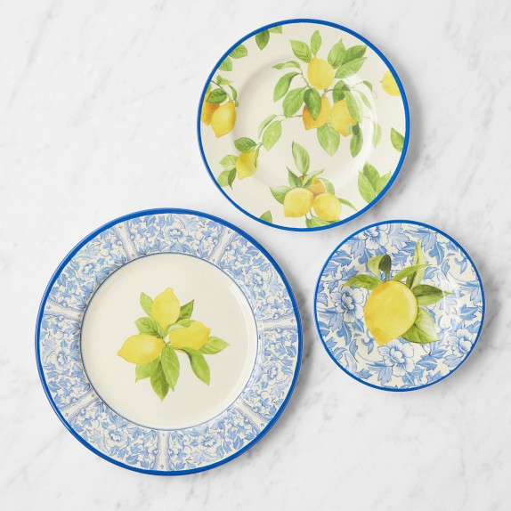 Lemon Outdoor Melamine 12-Piece Dinnerware Set | Williams-Sonoma