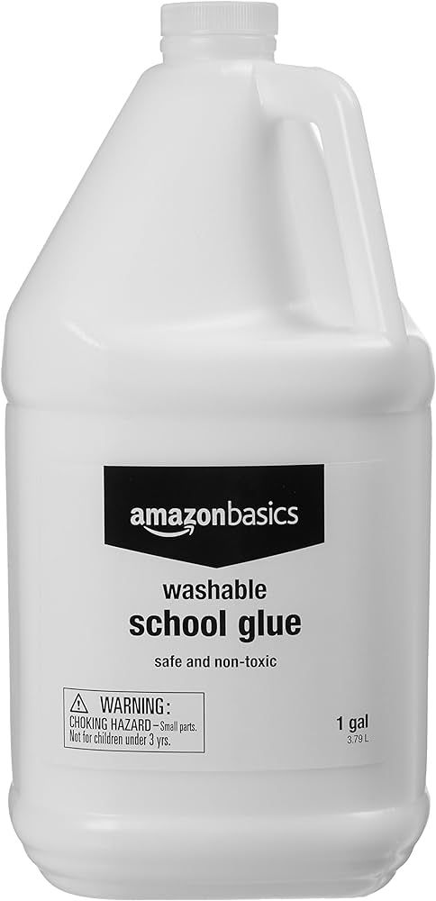 Amazon Basics All Purpose Washable School White Liquid Glue - Great for Making Slime, Single Pack... | Amazon (US)