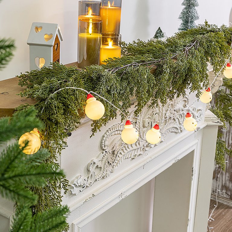 Basysin 9FT Cedar Garland Realistic Christmas Garland Artificial Cedar Pine Cypress Garland for M... | Walmart (US)