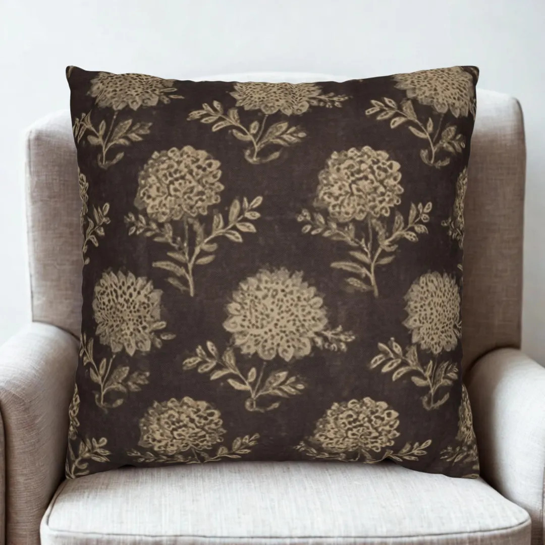 Vintage Dark Floral Throw Pillow Cover, Moody Botanical Cushion, Rustic Farmhouse Decor, Antique ... | Etsy (Global)