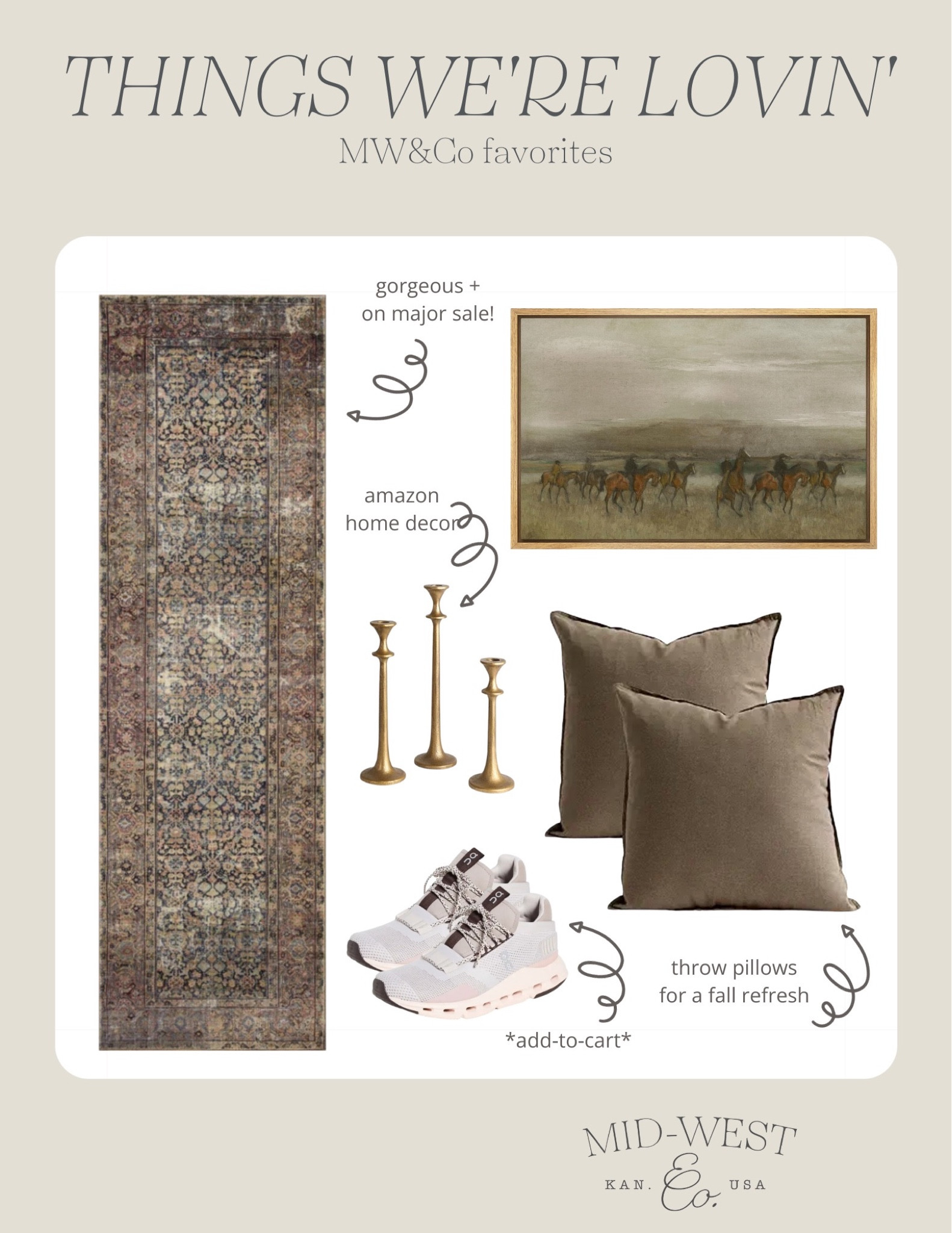 Things we’re loving! Artwork, Amazon home decor, ON shoes back in stock, Fall home decor, throw pillows 

#LTKhome #LTKsalealert #LTKfindsunder50