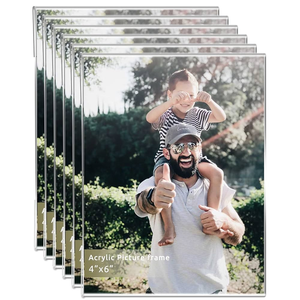 DZZ Clear Acrylic Photo Picture Frames Display Picture,Wall Mounting Clear for Home,School,office... | Amazon (US)