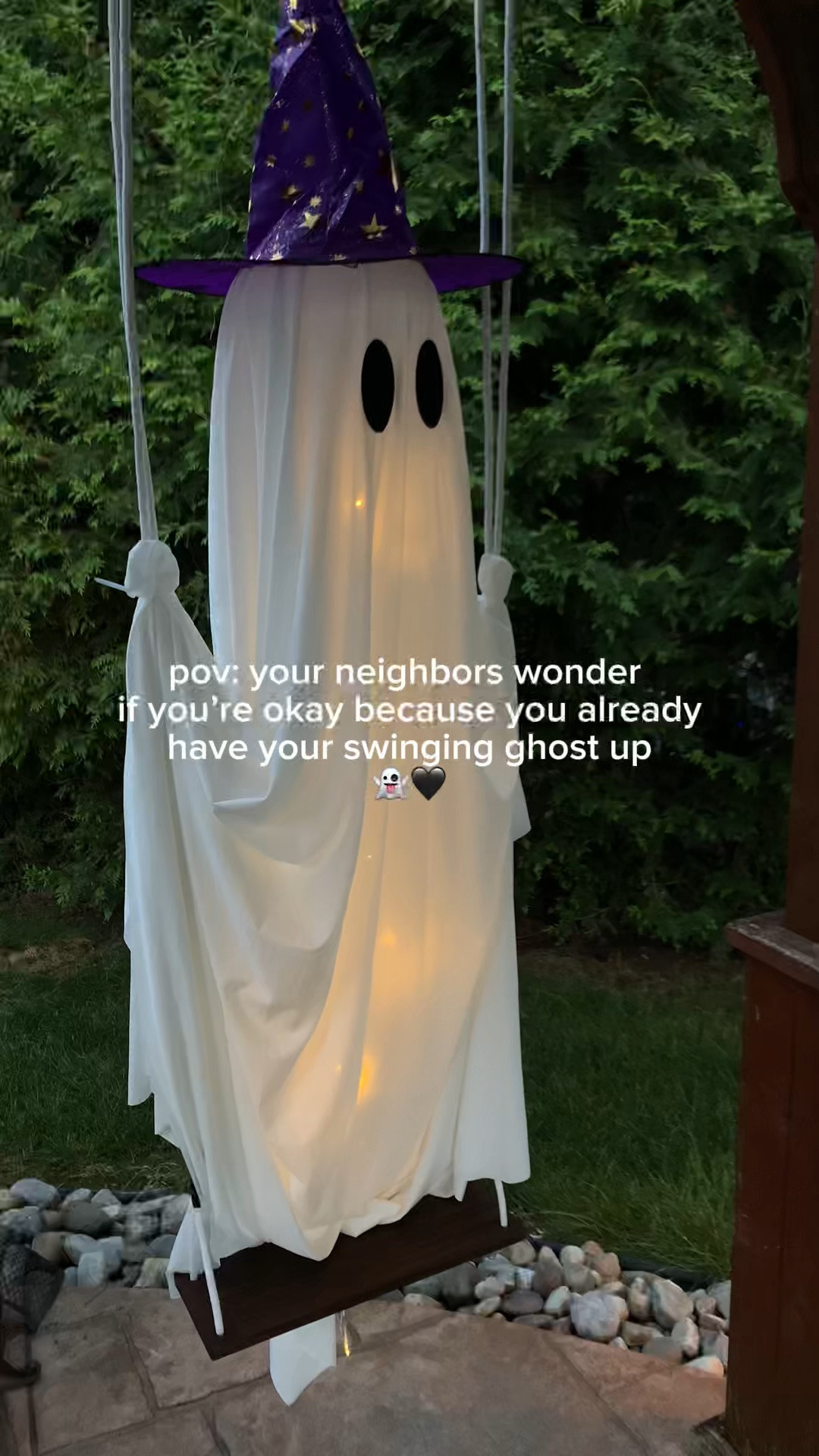 Love my swinging ghost who glows in the evening during the Halloween season.

#LTKHome #LTKSeasonal #LTKSaleAlert