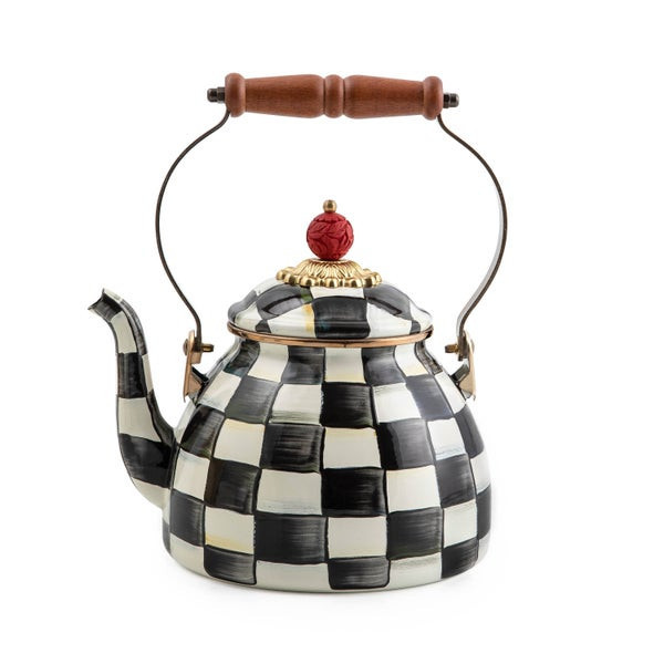MacKenzie-Childs Courtly Check 2 Quart Tea Kettle | MacKenzie-Childs