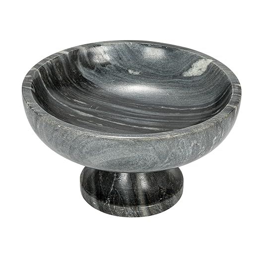 Bloomingville Marble Food Pedestal Bowl, Grey | Amazon (US)