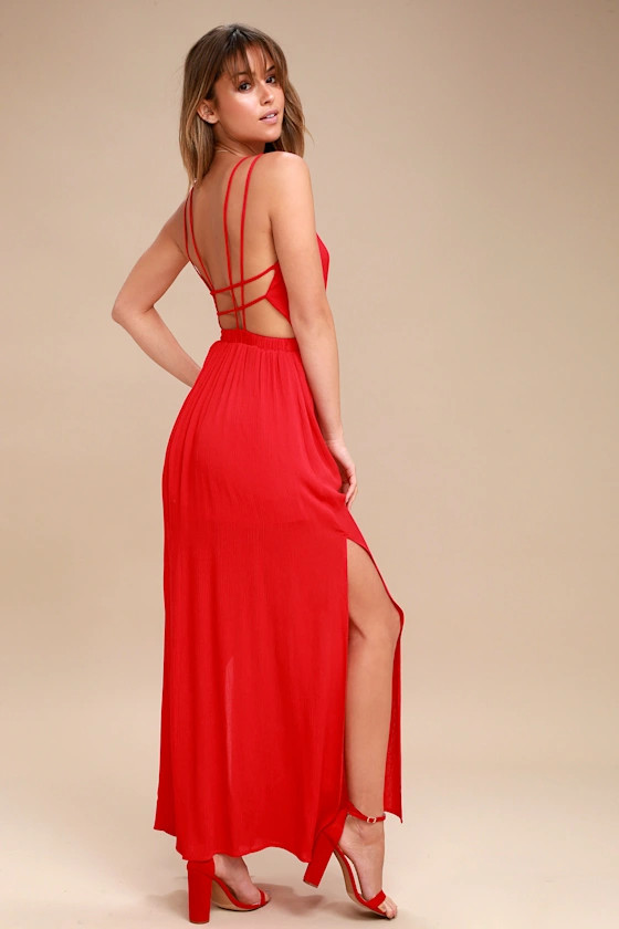 Lost in Paradise Red Maxi Dress | Lulus (US)