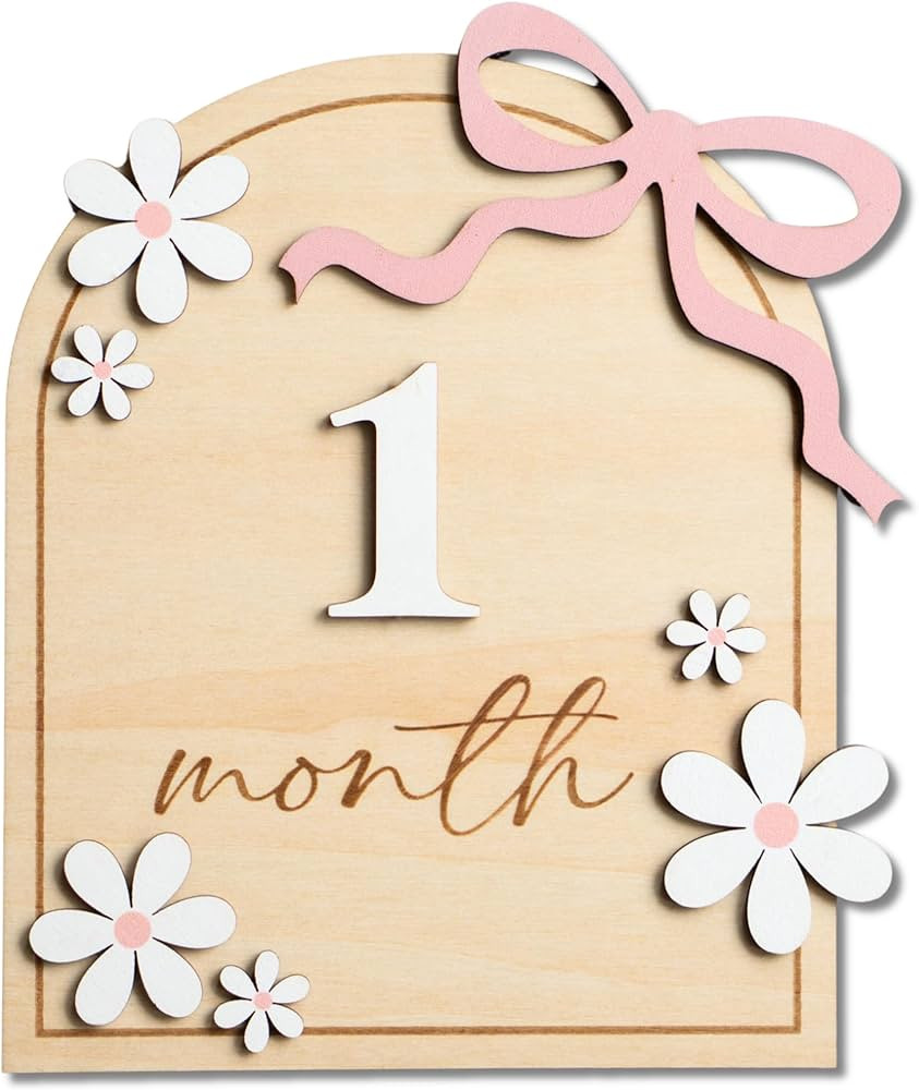 Baby Monthly Milestone Sign,1-12 Monthly Baby Milestone, Month Milestone Baby Girl, Baby Months M... | Amazon (US)