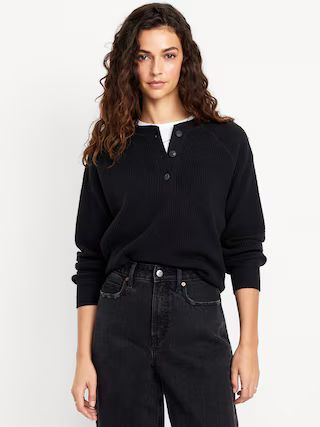 Cozy Thermal-Knit Henley | Old Navy (US)