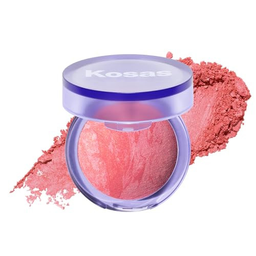 Kosas Blush is Life Baked Powder – Talc-Free Hydrating Blush with Squalane and Hyaluronic Acid, Warm Poppy Pink | Amazon (US)