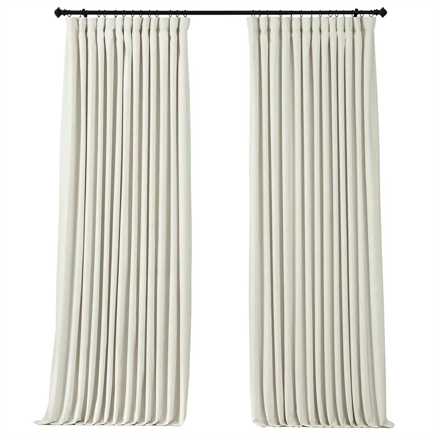 Velvet Solid Blackout Thermal Rod Pocket Single Curtain Panel | Wayfair Professional