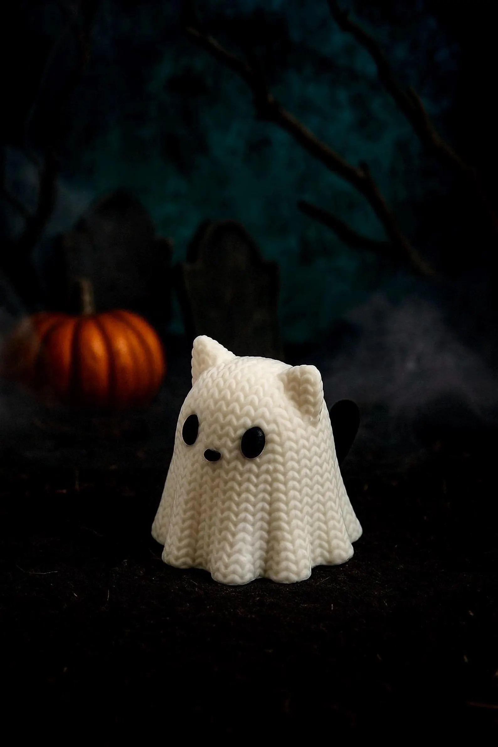 3D Knitted Ghost Cat : Customizable Halloween Decor - Etsy | Etsy (US)