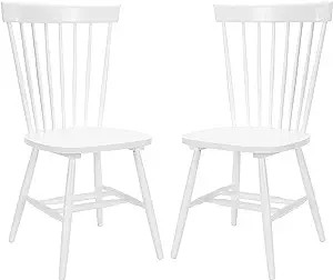 Safavieh American Homes Collection Parker Country Farmhouse White Spindle Side Chair (Set of 2) F... | Amazon (US)