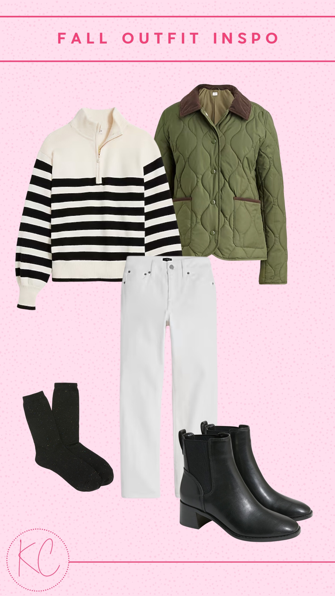 Fall outfit idea that includes equal parts chic and comfortable! This quilted jacket is very warm and cozy! I’ve paired it with this striped sweater and white jeans for a classic style! 

Fall outfits, Thanksgiving outfits, Thanksgiving outfits women, fall fashion, fall boots, fall family photos outfits, fall family photos

#LTKFindsUnder50 #LTKStyleTip #LTKOver40