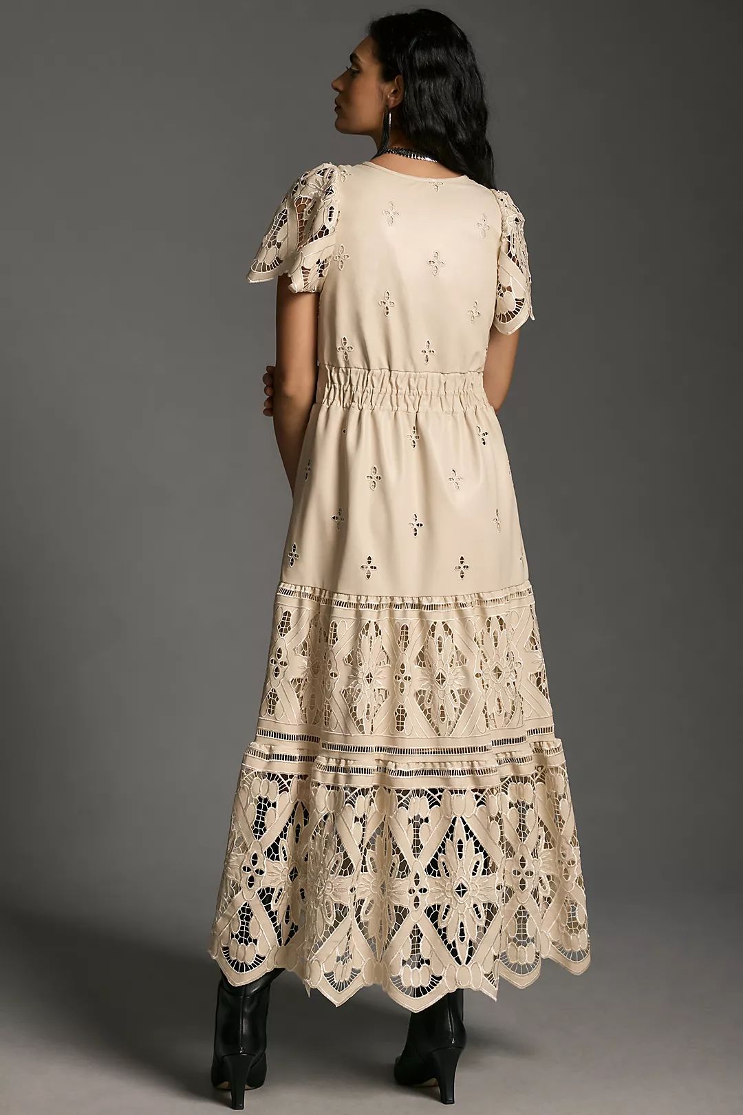 The Somerset Maxi Dress: Faux Leather Embroidered Edition | Anthropologie (US)