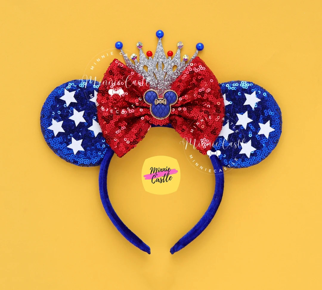 4th of July Mickey Ears, Mickey Ears, Patriotic Mouse Ears, American Flag Mouse Ears, Minnie Ears... | Etsy (US)