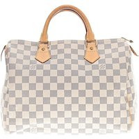 Louis Vuitton Satchel: White Checkered/Gingham Pattern Bags | ThredUp (US)