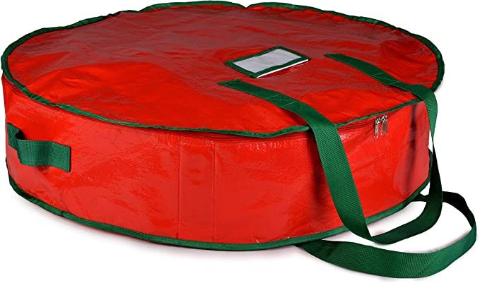 Christmas Wreath Storage Bag - 30" X 7" - Durable Tarp Material, Zippered, Reinforced Handle and ... | Amazon (US)