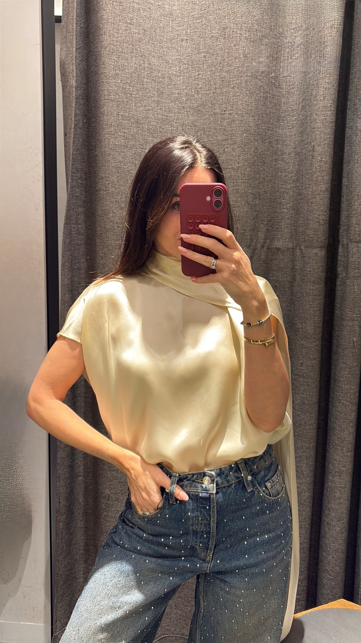 Wearing size 8 jeans & size medium top - perfect spring time out out outfit. I’d wear the jeans in the day too with a long sleeve top or tee 

#LTKgrwm #LTKOver40 #LTKSpringSale