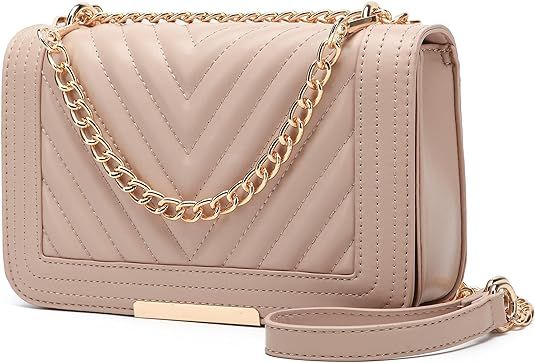Lola Mae Crossbody Bags for Women Fashion Quilted Shoulder purse with Convertible Chain Strap Cla... | Amazon (US)