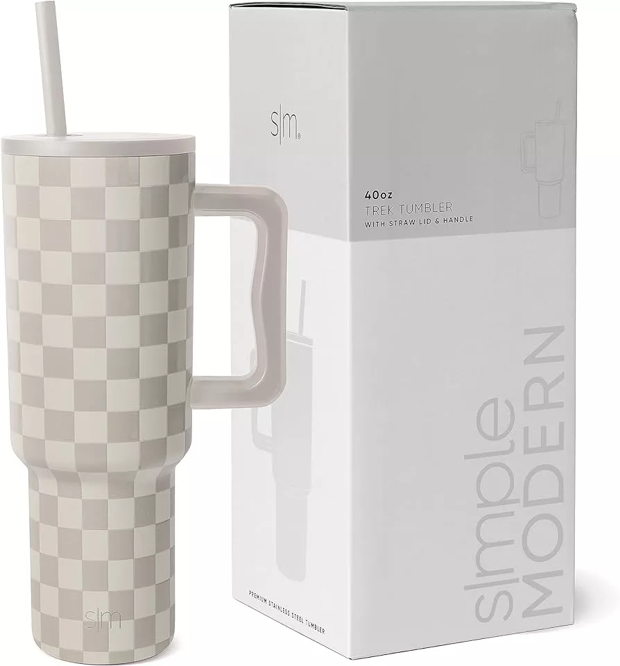 Simple Modern 50 oz Mug Tumbler with Handle and Straw 50oz, -Lavender Mist