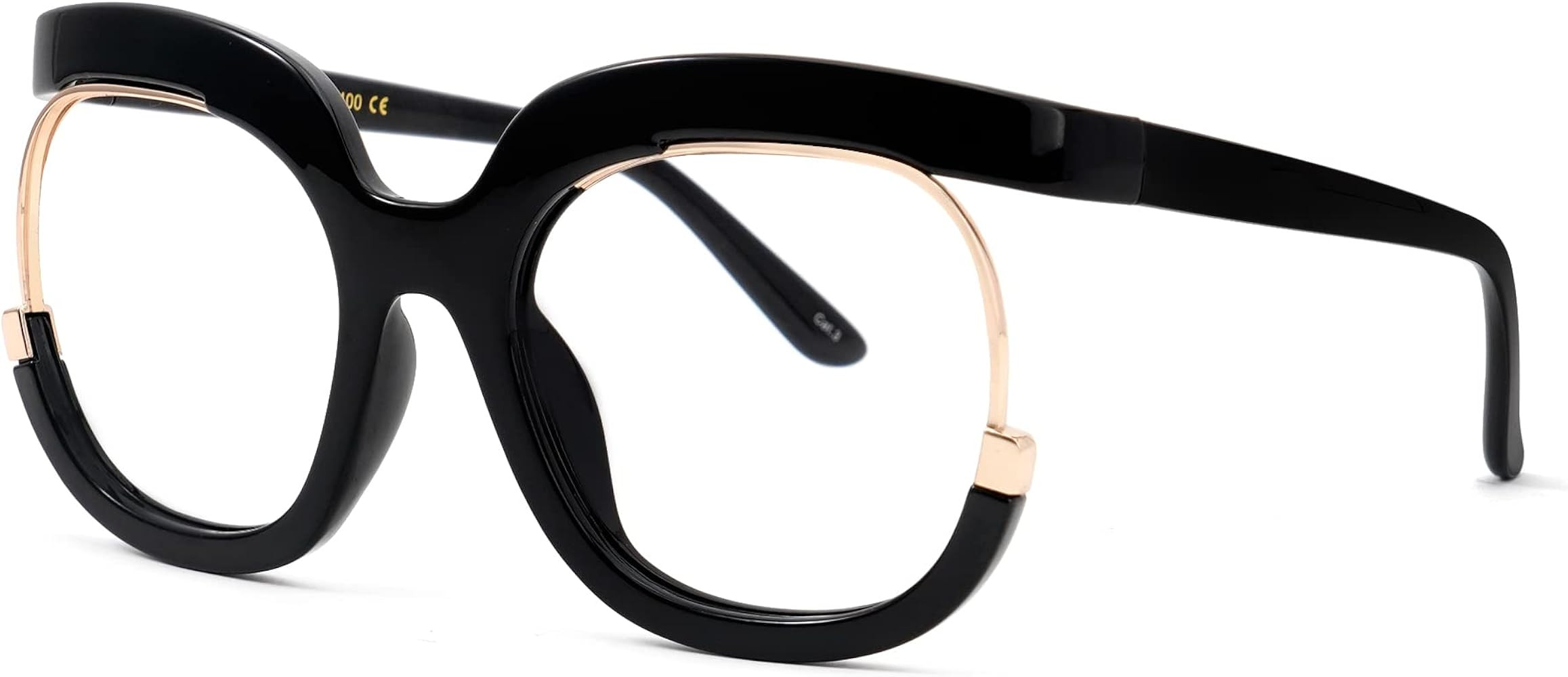 Zeelool Thick Oversized Eyeglasses Square Mixed Blue Light Blocking Glasses for Women Lubia OX739... | Amazon (US)