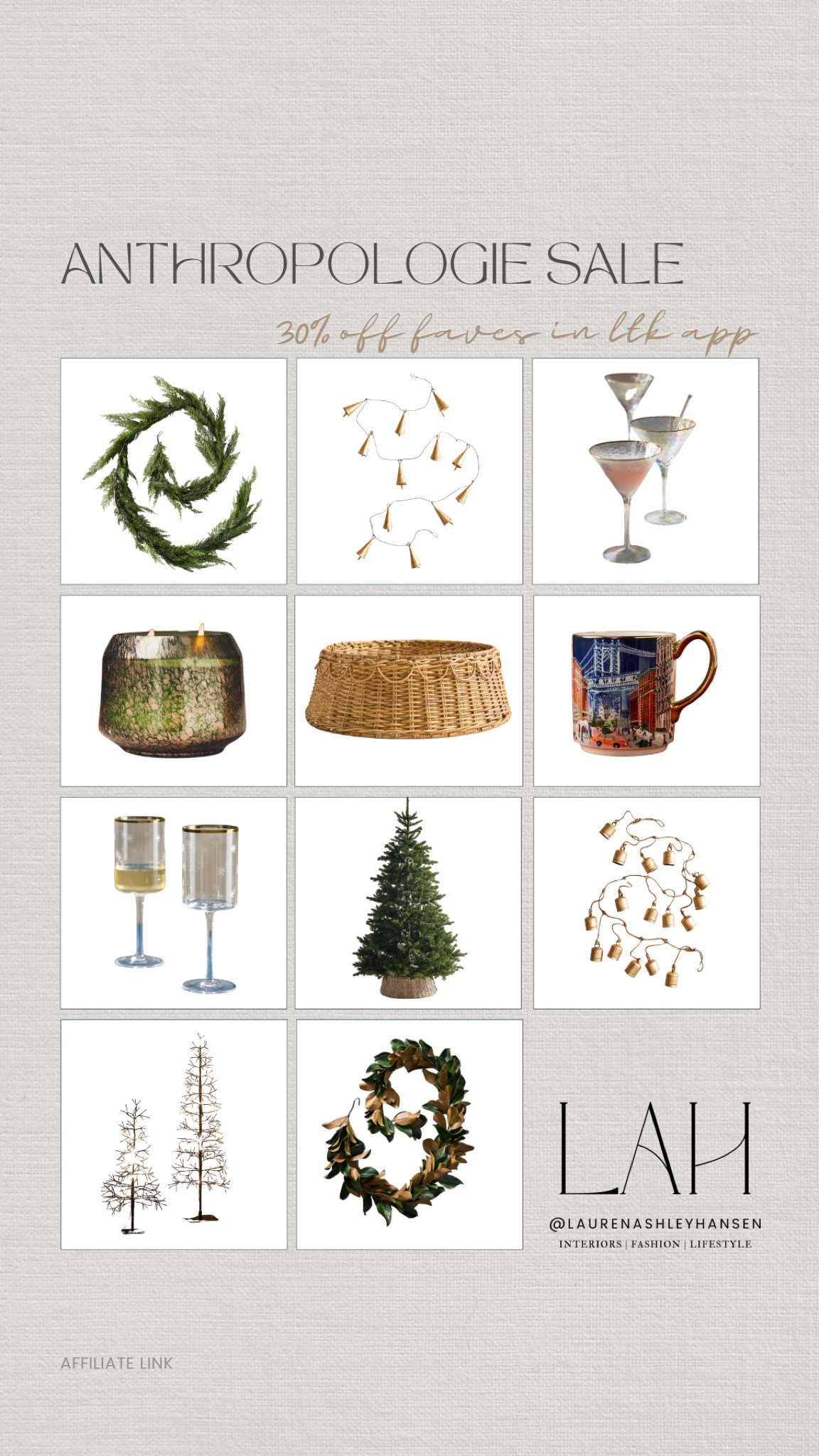 Anthropologie is having an exclusive LTK in app sale!! Favorites across home, gifts, holiday, clothing and more are included. Copy the code and paste at checkout!! 

#LTKHoliday #LTKSaleAlert #LTKCyberWeek
