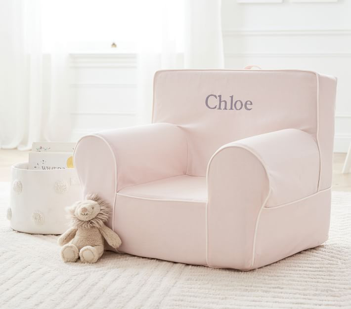Kids Anywhere Chair®, Blush with White Piping | Pottery Barn Kids