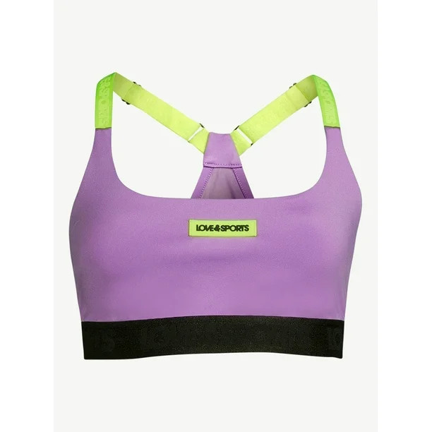 Love & Sports Women’s Logo Patch Sports Bra | Walmart (US)
